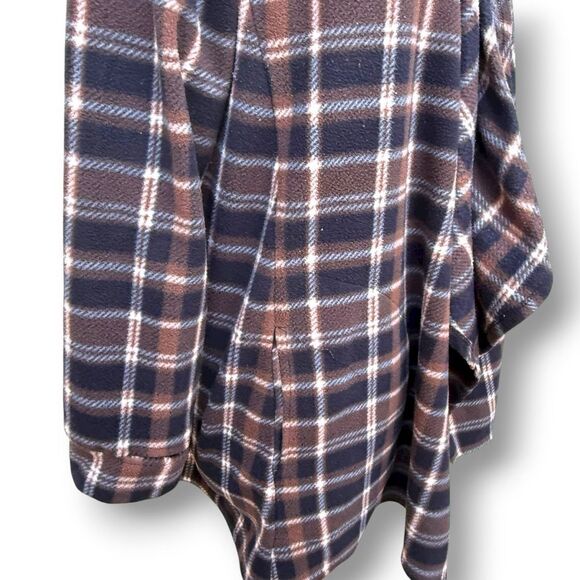 Cuddl Duds Fleecewear Fleece Blanket Wrap Cardigan With Hood and Pockets L / XL - Picture 6 of 8